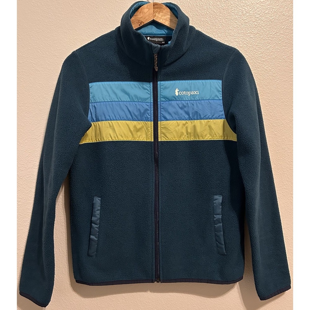 Cotopaxi Teca Fleece Full Zip Jacket Women's Size Small Green Blue Gorpcore EUC